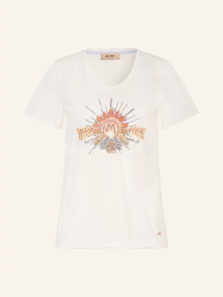 Koszulka Mos Mosh z cekinami beżowa