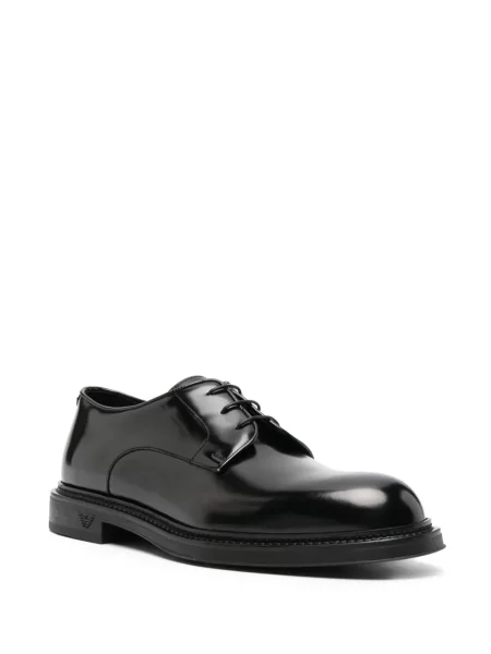Nėriniuotas derby batai Emporio Armani su raišteliais juoda