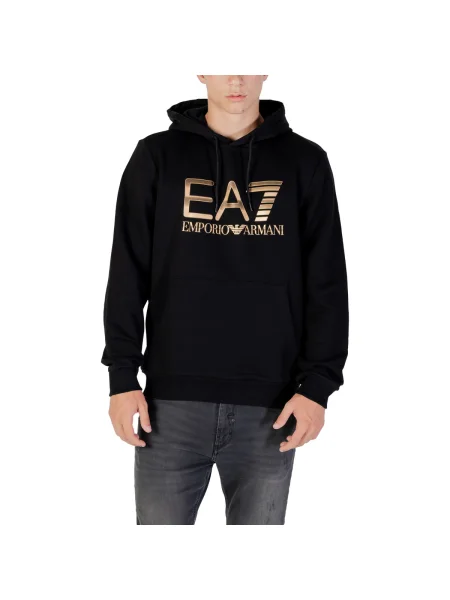Pánska mikina Emporio Armani Train Logo Series Big Logo Hoodie black čierna