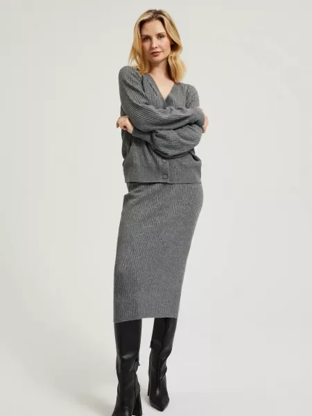 Fustă Moodo tricotate negru