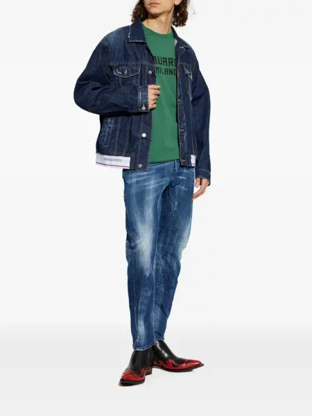 Blugi Dsquared2 zdrențuiți albastru