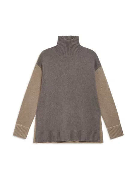 Sweter Maliparmi wełniany szary
