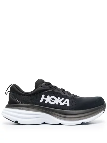 Маратонки Hoka One One с връзки с принт с дантела черно