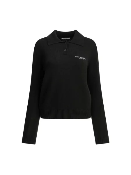 Sweter Givenchy wełniany z logo czarny