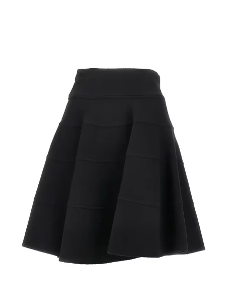 Fustă Emporio Armani de lână negru