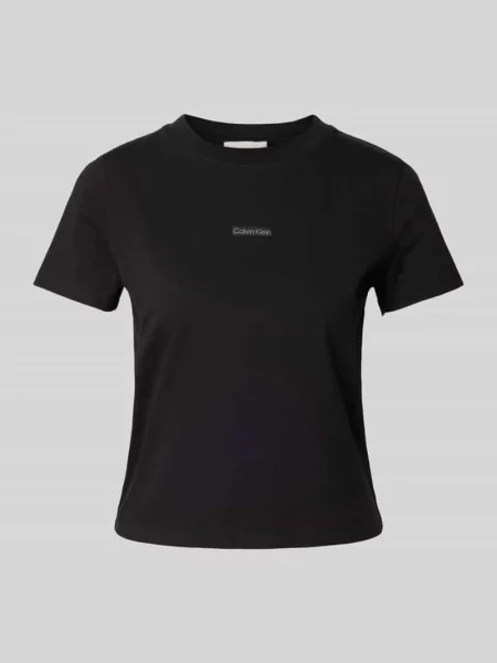 T-shirt o kroju regular fit z naszywką z logo Calvin Klein Jeans czarna