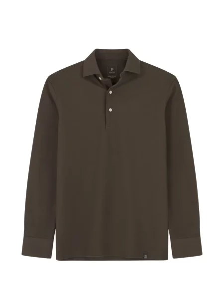 Tricou polo Boggi Milano din jerseu maro