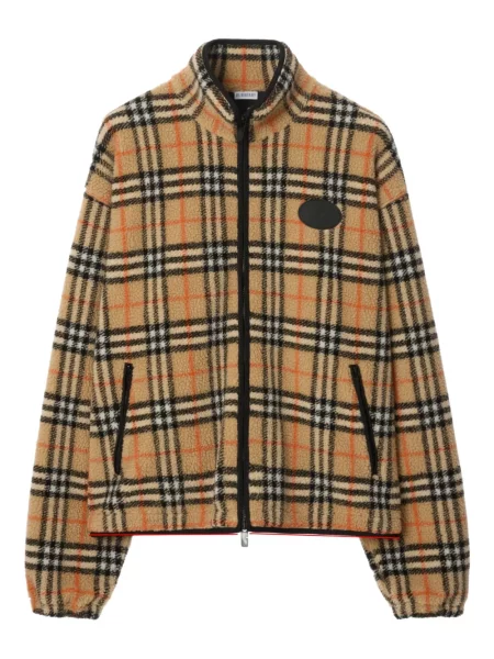 Geacă Burberry din fleece în carouri