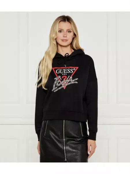 GUESS Hanorac negru