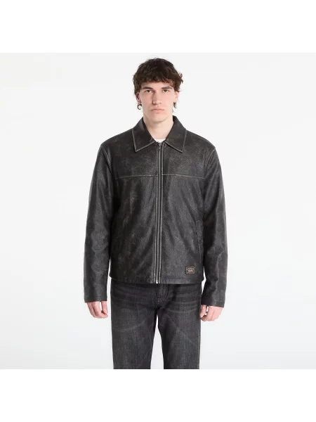 Μπουφάν Guess Jeans Pu Leather Jacket Jet Black XL μαύρο