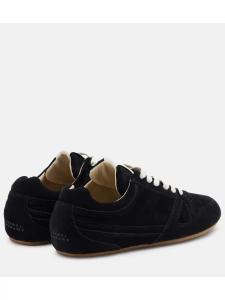 Sneakerși Isabel Marant din piele de căprioară negru