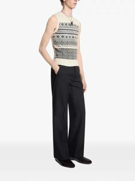 Pulover Dries Van Noten de lână alb