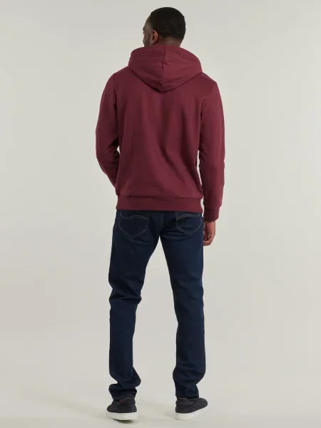 Hanorac cu glugă Timberland cu broderie bordo