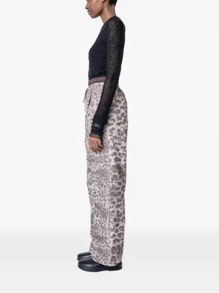 Pantaloni Muller Of Yoshiokubo cu imagine cu model leopard