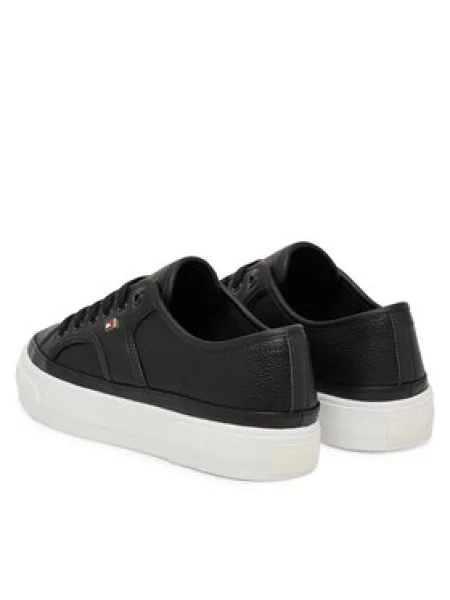 Tommy Hilfiger Superge Platform Vulc Piping Ltr črna