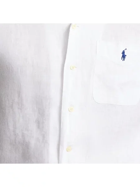 Lniana koszula Ralph Lauren biała