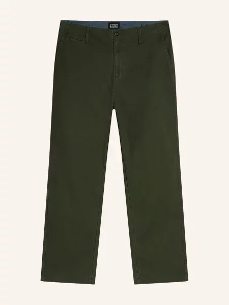 Scotch & Soda Chino Kalhoty Pitch Regular Fit tmavě zelená