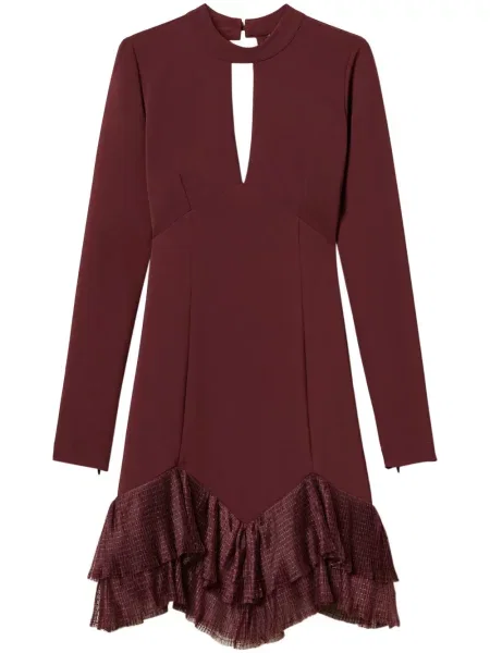 Rochie mini Twinset din tul plisată de costum roșu