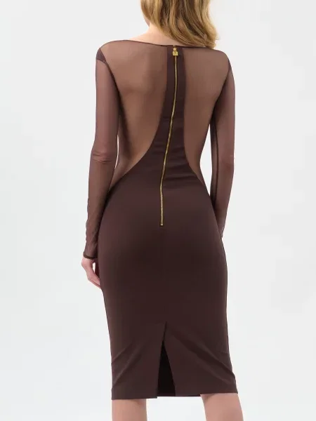 Платье Elisabetta Franchi коричневое