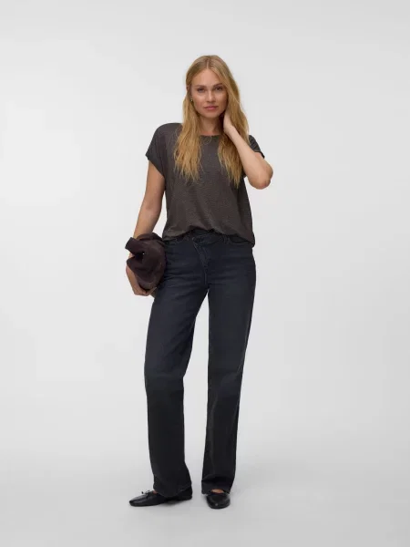 VERO MODA Tričko VMLava / strieborná hnedá