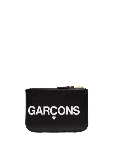 Portfel Comme Des Garçons Wallet z nadrukiem czarny