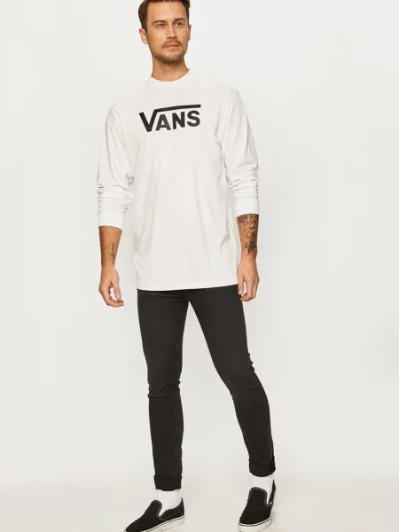Μακρυμάνικη μπλούζα Vans λευκό