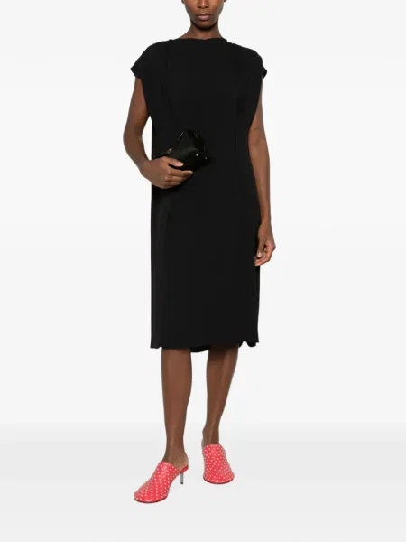 Rochie midi Lanvin cu funde negru