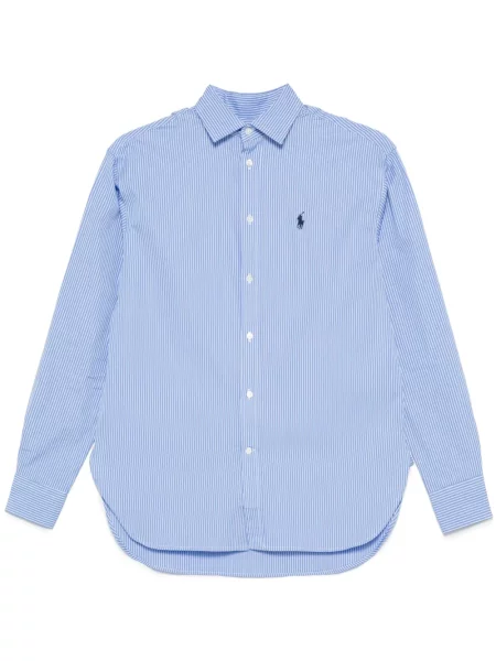 Siuvinėta dryžuota polo marškinėliai Polo Ralph Lauren raudona