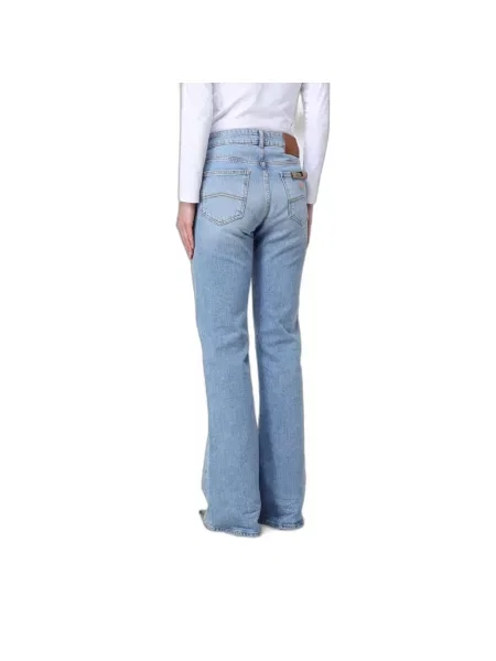 Jeansy Emporio Armani z przetarciami ze stretchu niebieskie