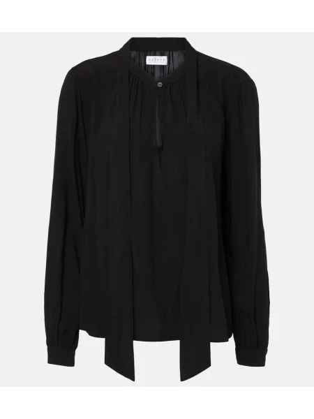 Bluză Velvet de catifea drapată negru