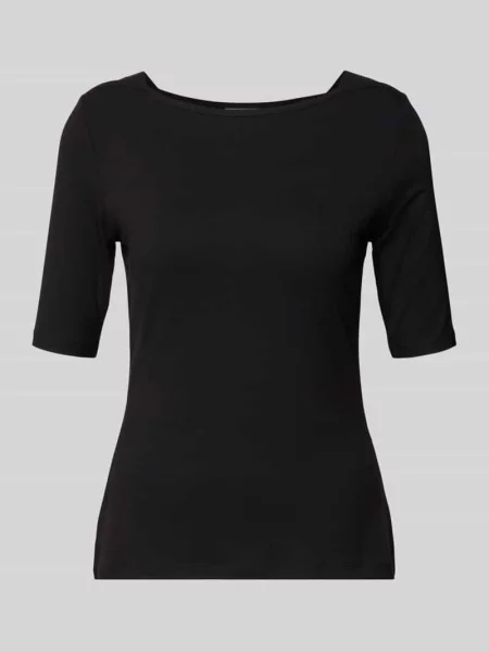 T-shirt z rękawem o dł. Comma czarna