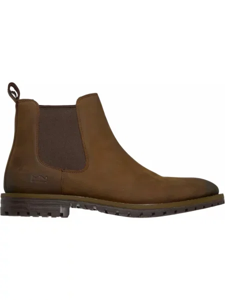 Sztyblety Skechers skórzane brązowe