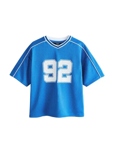 Next Tricou albastru alb