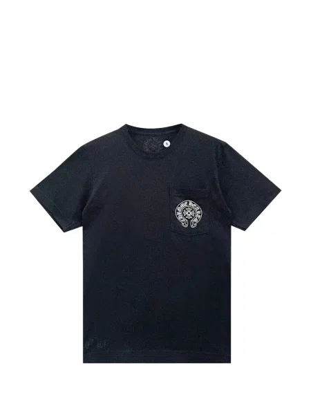 Tricou Chrome Hearts cu motiv cu inimi cu autograf negru