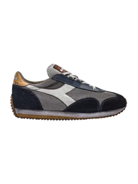 Sneakersy Diadora skórzane z kamieniami niebieskie