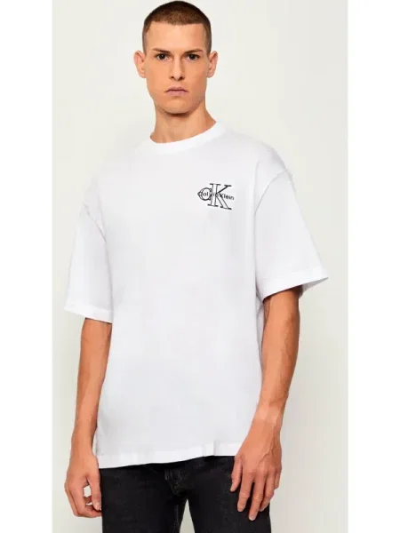 Calvin Klein Jeans Tricou | Relaxed fit alb