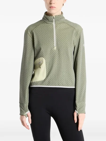 Pulover Ciele de jumătate de fermoar verde