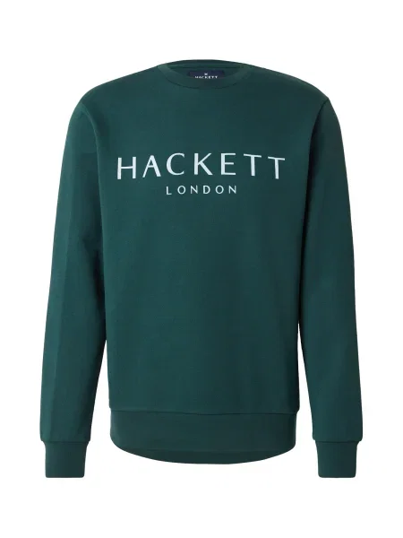 Hackett London Megztinis be užsegimo tamsiai žalia balta