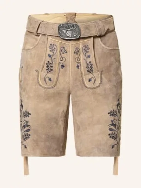 Spieth & Wensky Kožené Kalhoty Hofmeister světle hnědá / tmavě modrá