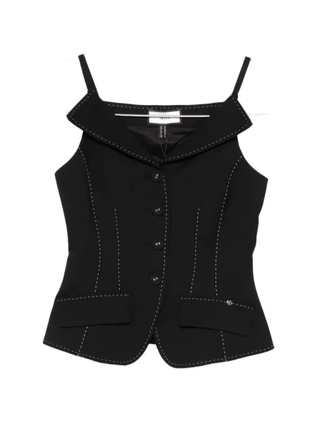 Топ Nissa с V-образно деколте черно