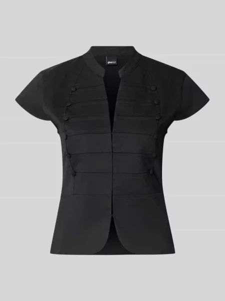 T-shirt w kroju slim fit z mieszanki bawełny Gina Tricot czarna