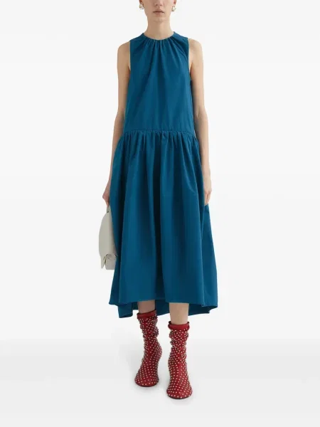 Миди рокля Jil Sander синьо