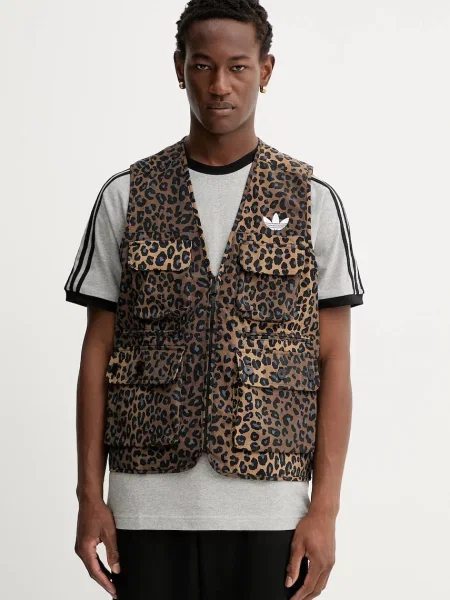 Елек adidas Originals Graphic Reg Vst преходен модел кафяво