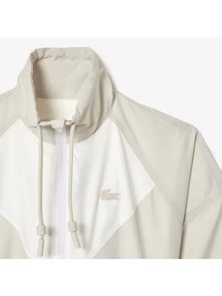 Lacoste Sukienka Z Długim Rękawem Half Zip Relaxed Fit szara