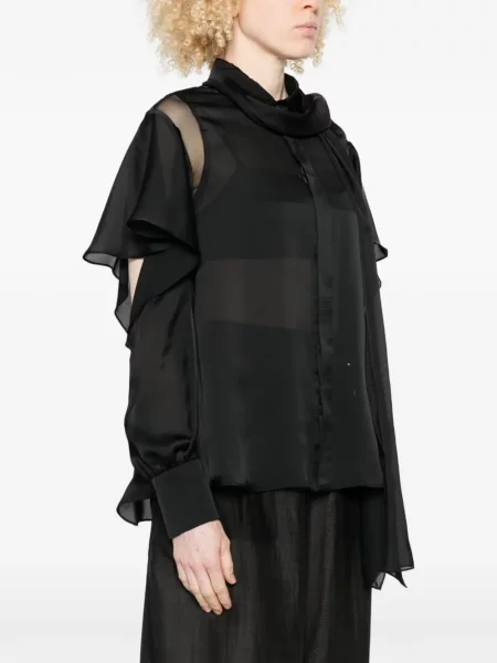 Cămașă Sacai cu funde negru