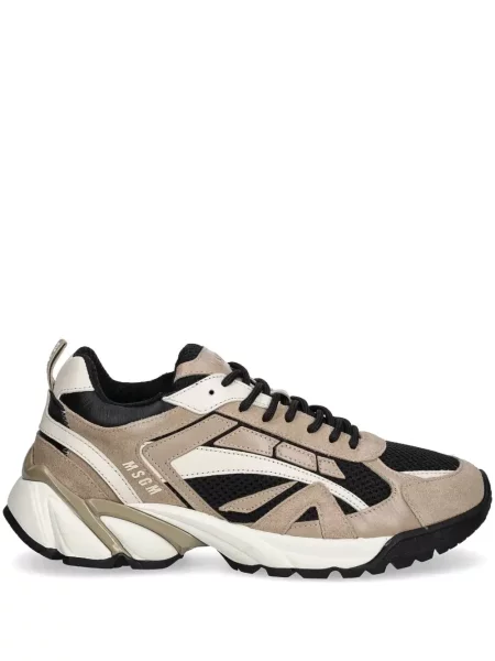 Sneakerși Msgm cu șireturi din dantelă gri