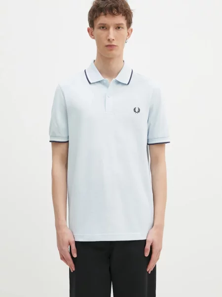 Koszulka polo Fred Perry z logo w paski biała