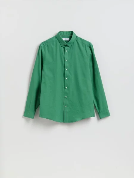 Reserved Cămașă regular fit uni verde