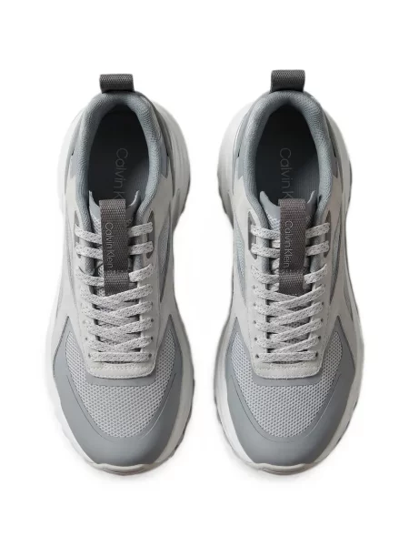 Sneakerși Calvin Klein plasă gri