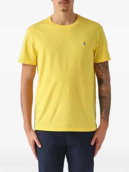 Tricou polo Polo Ralph Lauren cu broderie din jerseu albastru